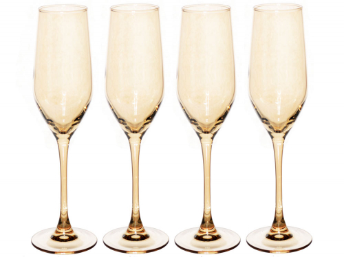 Набор бокалов для шампанского 4шт 160мл Золотой мед арт.P9307