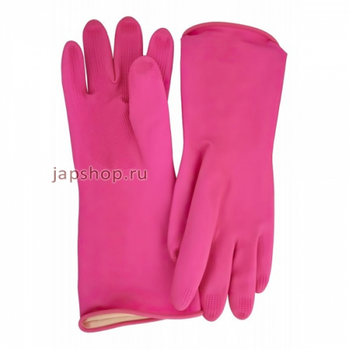 Rubber Glove S Перчатки латексные хозяйственные удлиненные, с манжетой, размер S, 31 см х 20 см (8802739465356)
