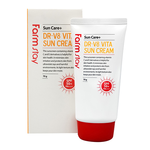 Солнцезащитный крем с витаминами FARMSTAY DR-V8 Vita Sun Cream SPF 50 70г