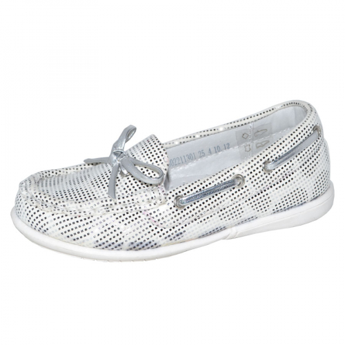 Туфли для девочек 802211301, белый, серебро