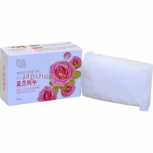 Rose Beauty Soap Успокаивающее и увлажняющее туалетное мыло с экстрактом дамасской розы, 100 гр (8801173803830)