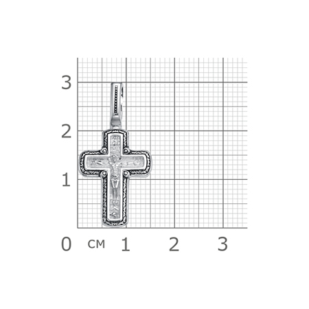 2-463-3 Крест из серебра частичное чернение литье