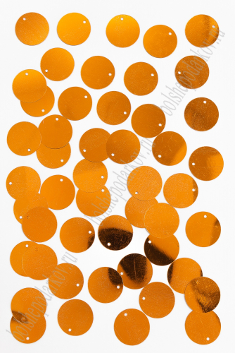 Пайетки круглые 19 мм (500 гр) SF-3070, оранжевый