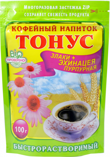 Вокруг света. Кофейный напиток Тонус 100 гр. мягкая упаковка