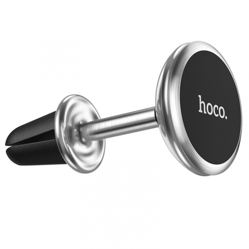 Держатель Hoco CA69, магнитный, на воздуховод, метал., удлиненный, серебристый