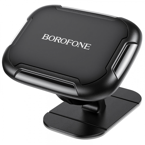 Держатель Borofone BH36, магнитный, на панель, пластик, силикон, черный