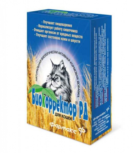 Астрафарм Биокорректор для кошек натуральная биологически активная добавка, 60 таблеток