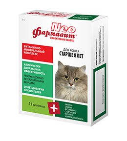 Фармавит NEO, витамины для кошек старше 8 лет, 60 таб.