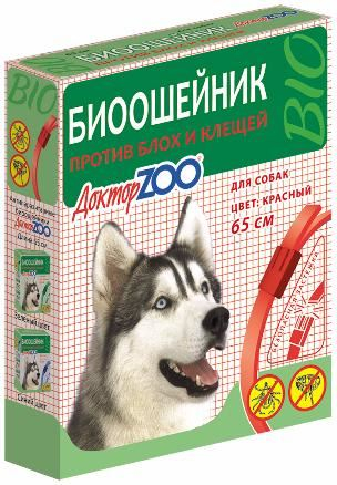 Доктор ZOO БиоОшейник для собак, против блох и клещей, 65 см,