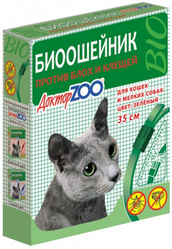 Доктор ZOO Биоошейник от блох и клещей для кошек