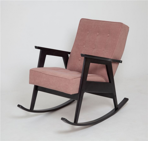 Кресло-качалка РЕТРРО (венге / RS 12 - розовый)