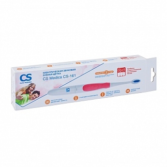ОМРОН Электрическая звуковая зубная щетка CS Medica SonicPulsar CS-161 (розовая или голубая) 