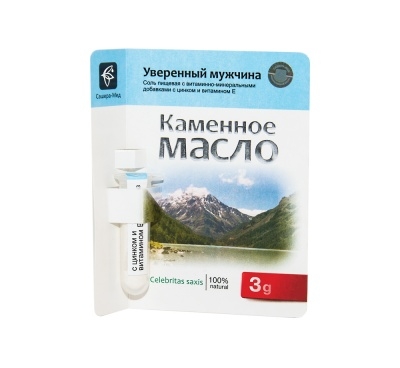 Каменное масло с цинком и витамином Е (мужское здоровье, профилактика простатита);  