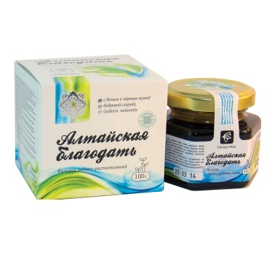 Бальзам медово-растительный «Алтайская Благодать»  Общеукрепляющее действие на организм, иммуномодулятор