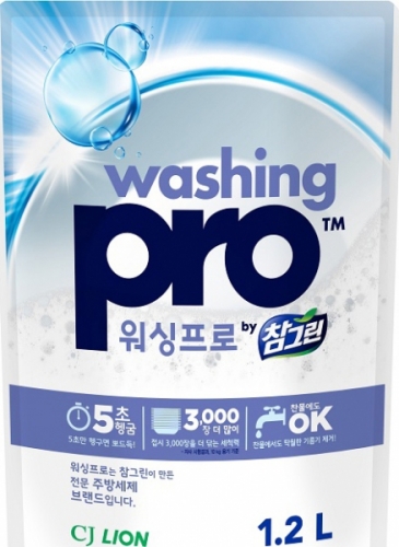 Lion Средство для мытья посуды Washing Pro, мягкая упаковка, 1200 мл Выкуп упаковками кратно 10шт!