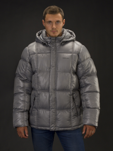 Куртка зимняя мужская Merlion СМ-2 (серый клетка)