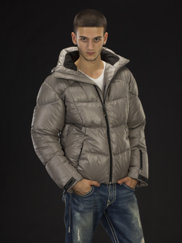 Куртка зимняя мужская Merlion Bogner (бежевый клетка)