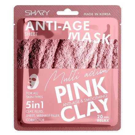 Маска для лица Shary, 5 в 1 Pink Clay, 25 г