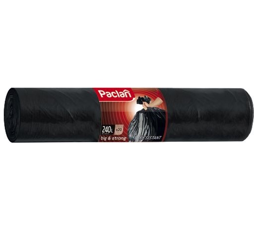 Мешки для мусора BIG & STRONG 240л 130 х 80см 20шт. (ПВД) (чер.)