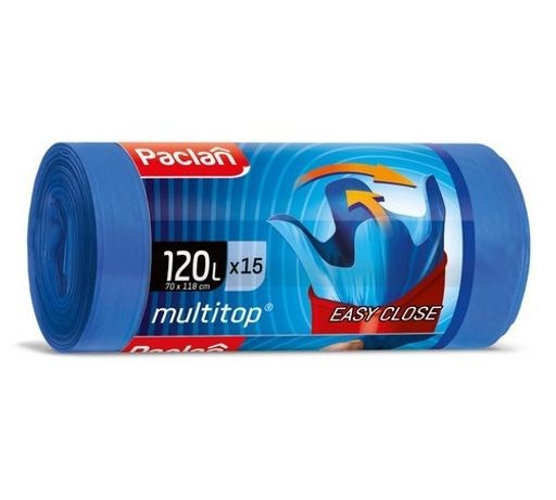Мешки для мусора MULTI-TOP 120л 110х70см 15шт., (ПВД)