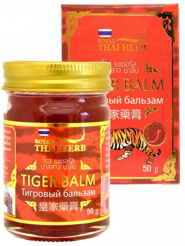 Тайский красный тигровый разогревающий бальзам ,50 мл Royal Thai Herb 