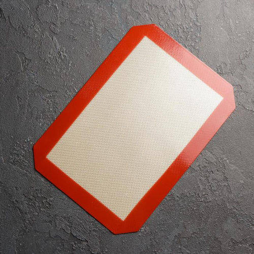 Армированный коврик Доляна, силикон, 30×20 см, цвет бежевый