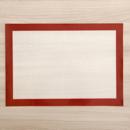 Армированный коврик Доляна, силикон, 42×29,5 см, цвет бежевый