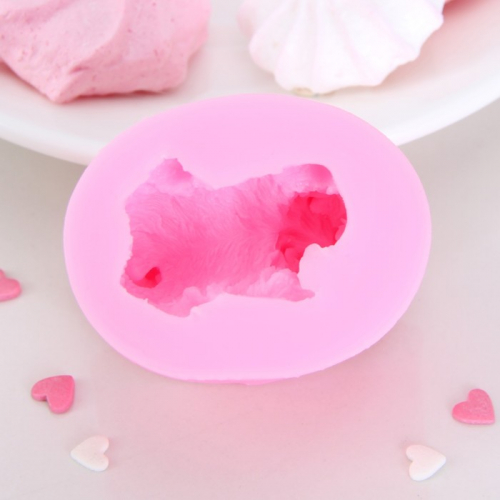 Молд Доляна «Собака», силикон, 5,4×4,3 см, цвет розовый