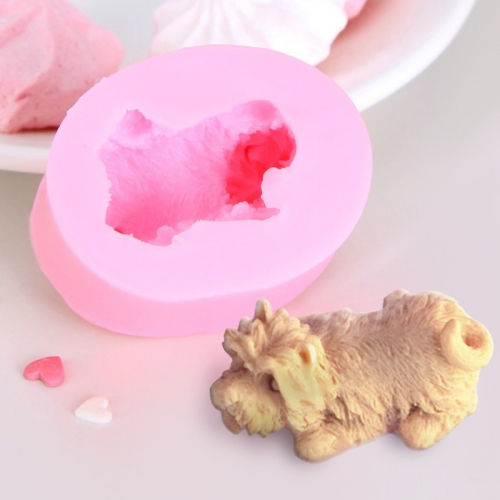 Молд Доляна «Собака», силикон, 5,4×4,3 см, цвет розовый
