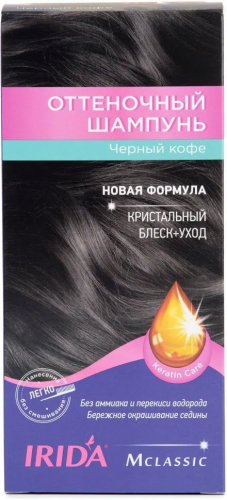 Ирида IRIDA М Классик Шампунь для окраски волос оттеночный ЧЕРНЫЙ КОФЕ 075 мл