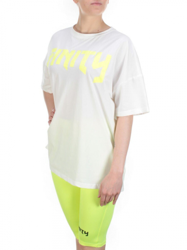 KD-865 WHITE/LIGHTGREEN Костюм-двойка женский 7986 TREND размер свободный 46-48-50