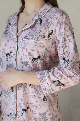 Коллекция Борза́я халат-рубашка № 172921 сакура