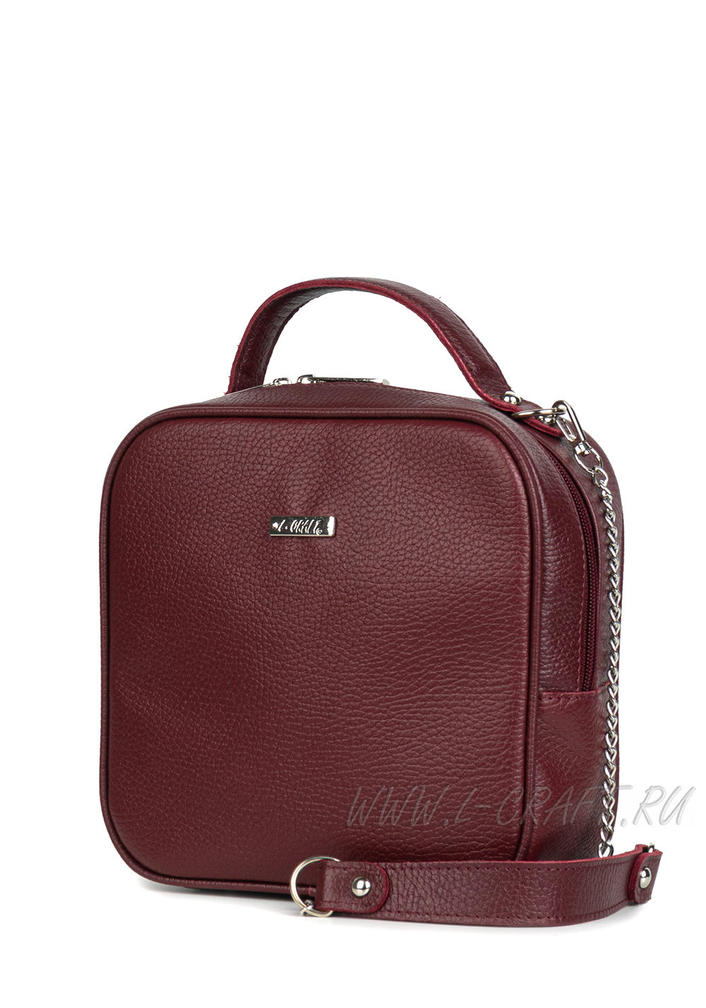 Модель №L103 | кожа | гладкий | бордовый | К88 | 30040