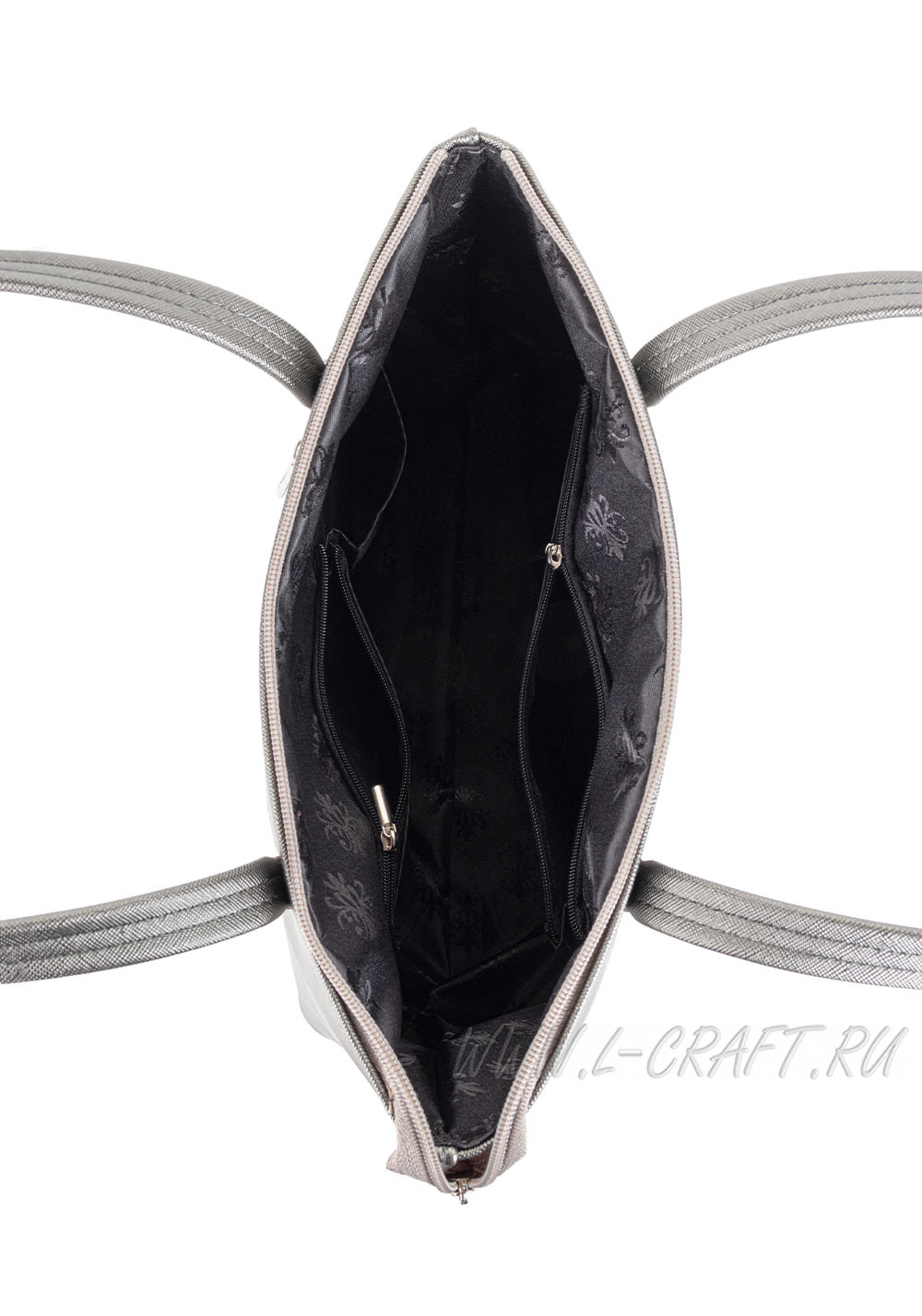 Модель №1458 | кожзам | гладкий | серебро | Р765-11 | 29412