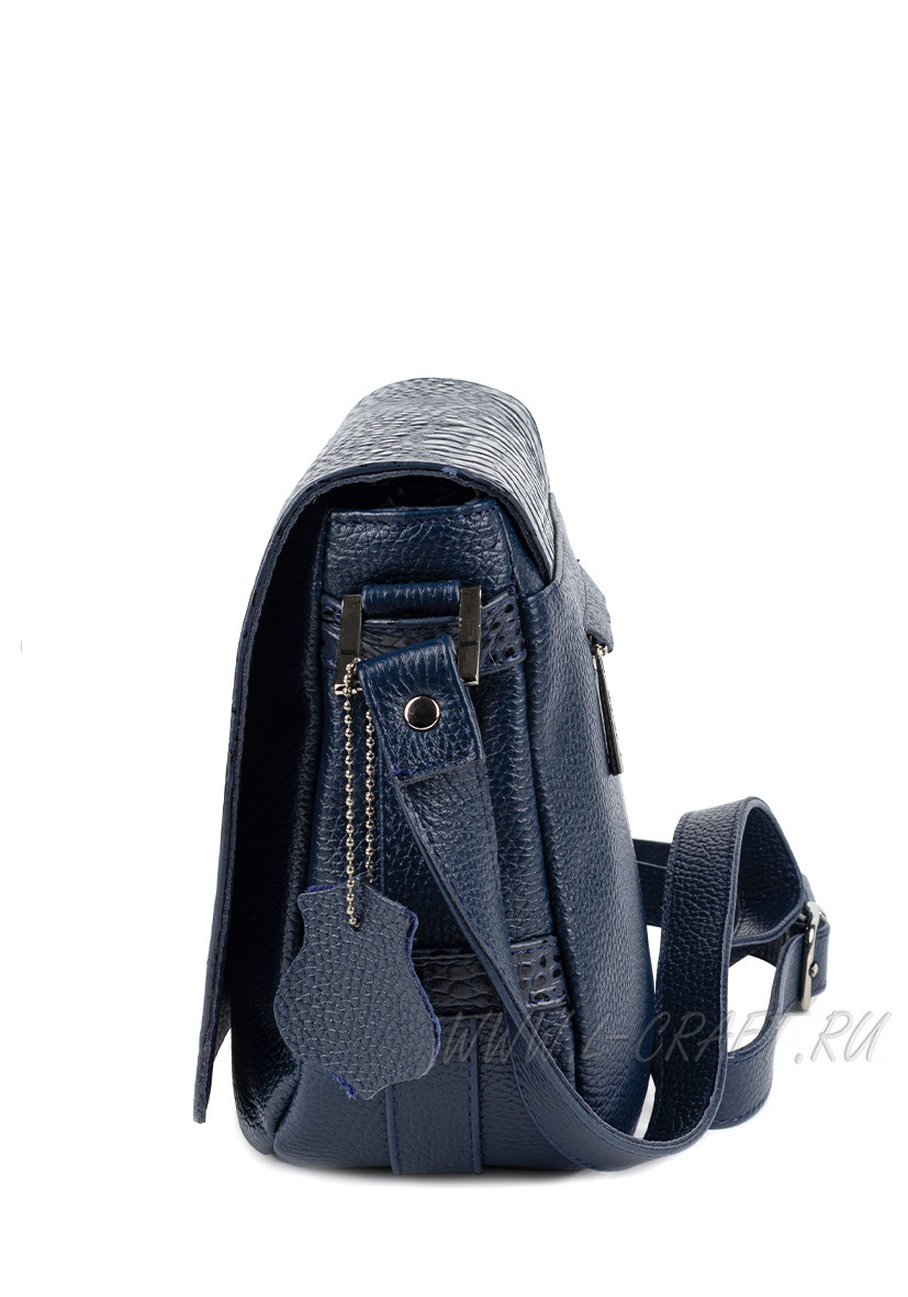 Модель №L68 | кожа | крокодил | синий | К155-6 | 16499