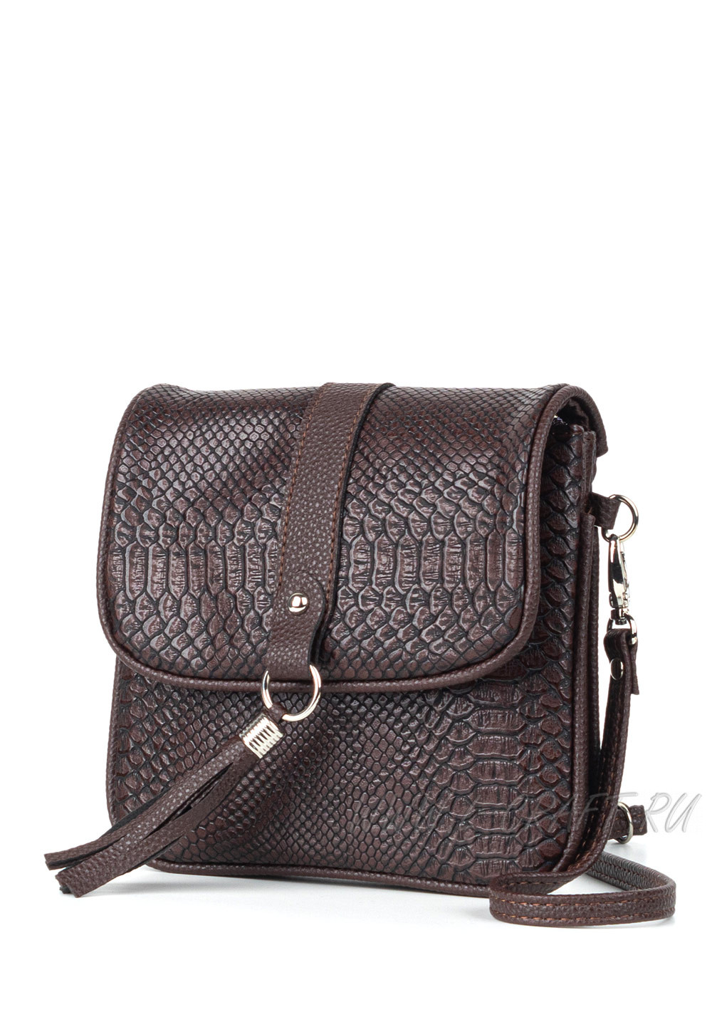 Модель №1438 | кожзам | змея | коричневый | Р823-22 | 30165