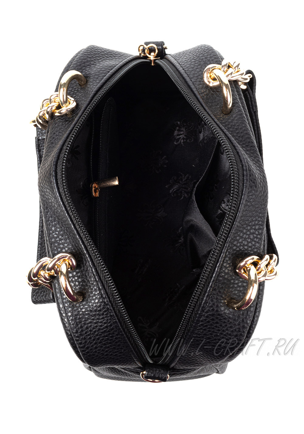 Модель №1425 | кожзам | гладкий | черный | Р820-1 | 27941