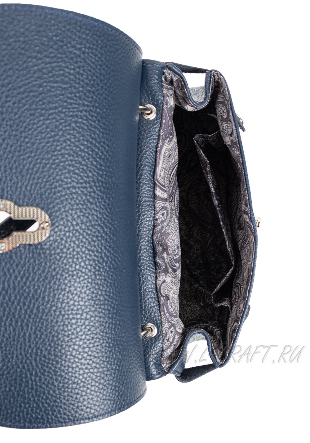 Модель №L130 | кожа | гладкий | синий | К84 | 29859
