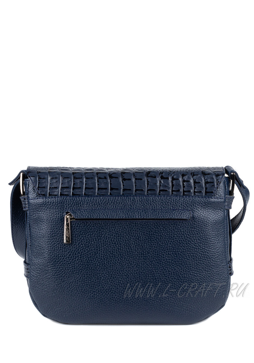 Модель №L68 | кожа | крокодил | синий | К155-6 | 16499