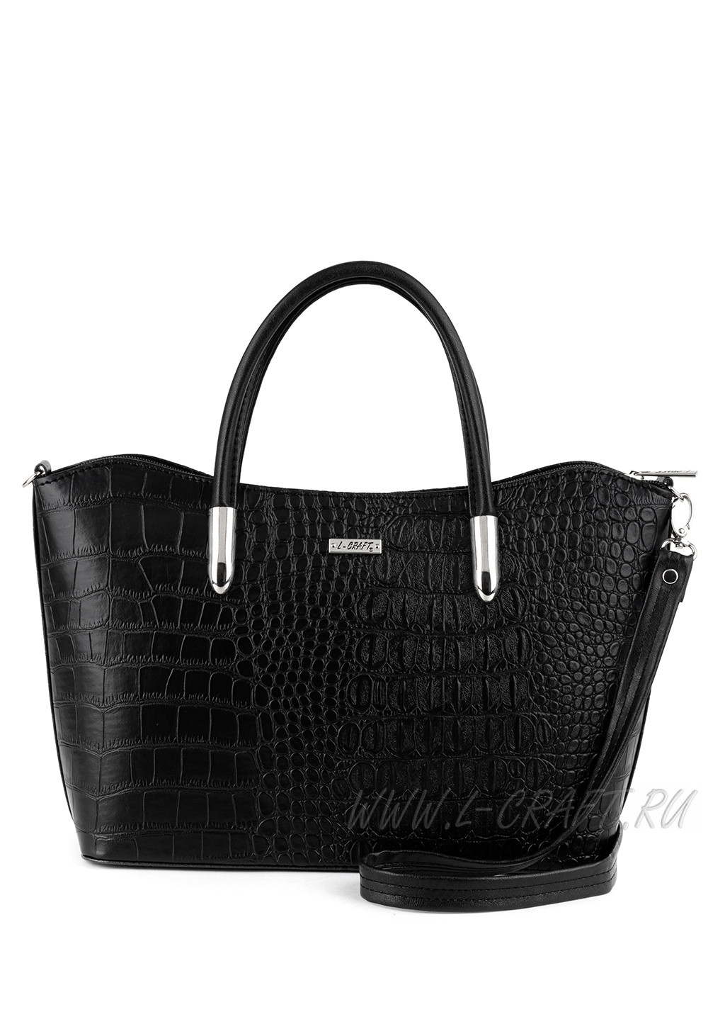 Модель №1431 | кожзам | крокодил | черный | Р714-1 | 27471