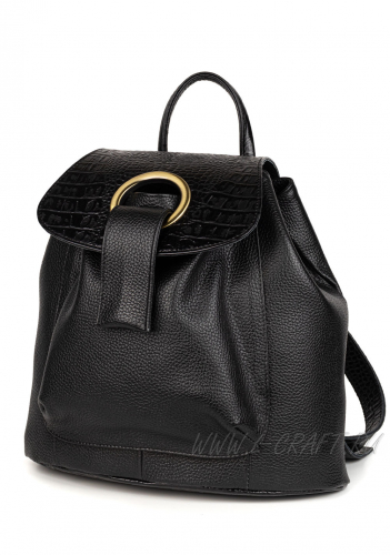Модель №L124 | кожа | гладкий крокодил | черный | К209-1 | 30313