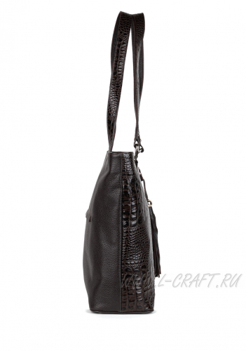 Модель №L77 | кожа | гладкий крокодил | коричневый | К209-2 | 19201