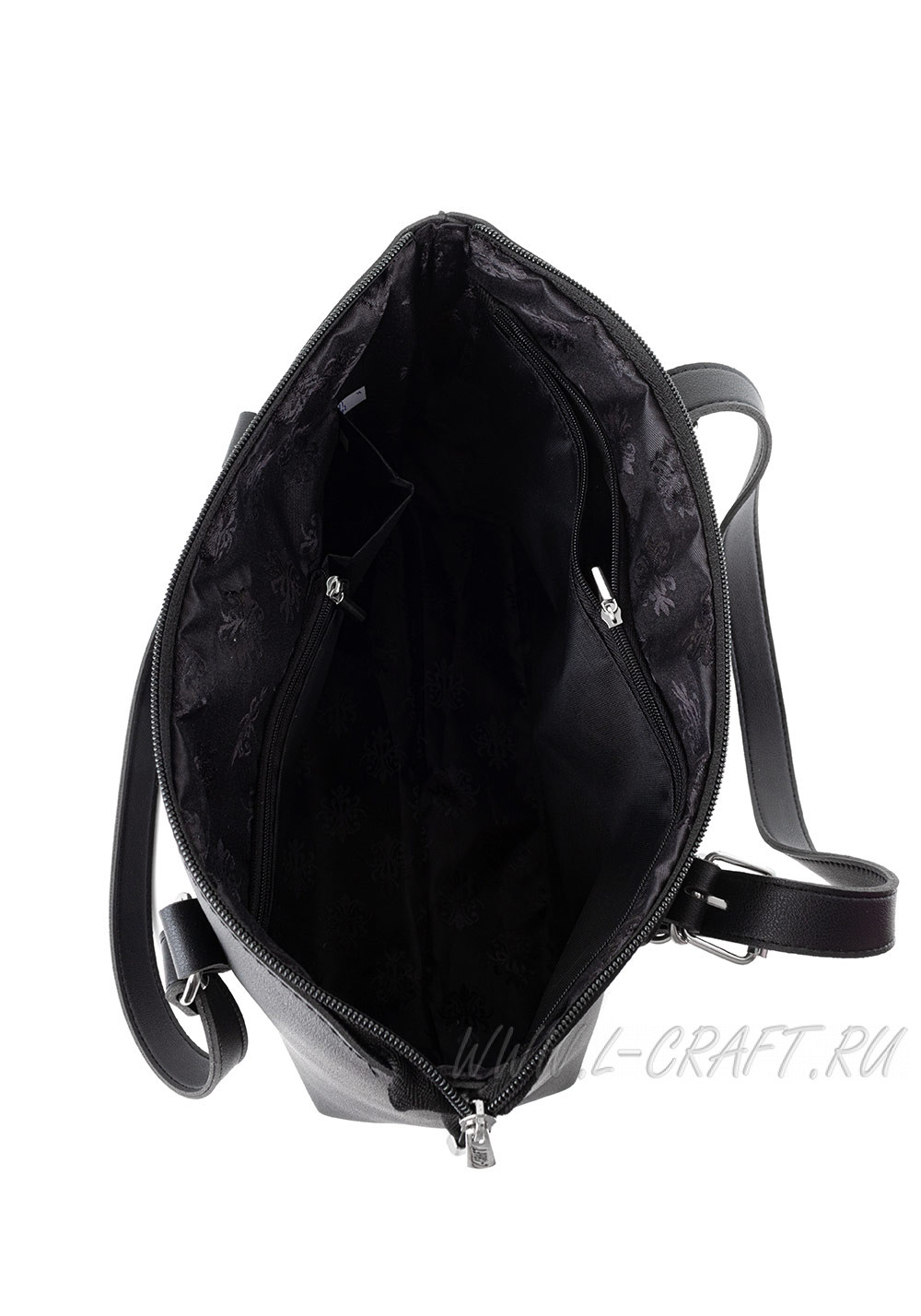 Модель №1450 | кожзам | гладкий | черный | Р848-1 | 27671
