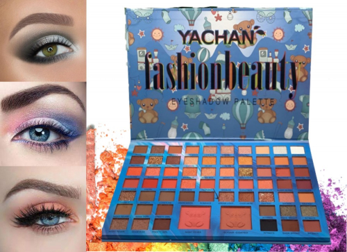 Профессиональная палитра теней+румяна для макияжа Fashion Beauty Yachan Beauty Eyeshadow Palette 64 цветов