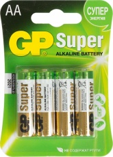 GP (пальчиковые) алкалиновые батарейки 4 шт.