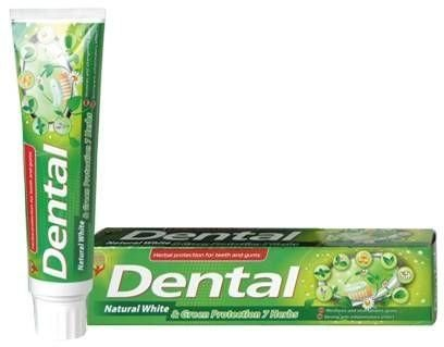Зубная паста Dental Natural White&Green Protection 7 Herbs. Естественная белизна Rubella, 100 мл