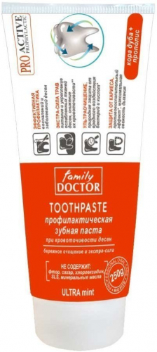 Family Doctor Зубная паста Профилактическая Бережное очищение и экстра-сила, 250 г