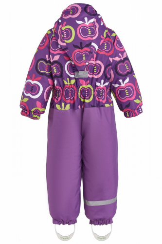 Зимний комбинезон для девочки, NATTY 907 Фиолетовый с яблочками