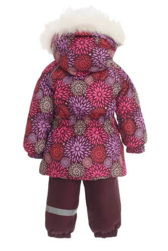 Зимний комплект-костюм для девочки, KAYA 618 Бордовый-фиолетовый (пестрый)