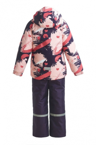 Зимний комплект-костюм для девочки, TABBY 913 Тёмно-фиолетовый-розовый